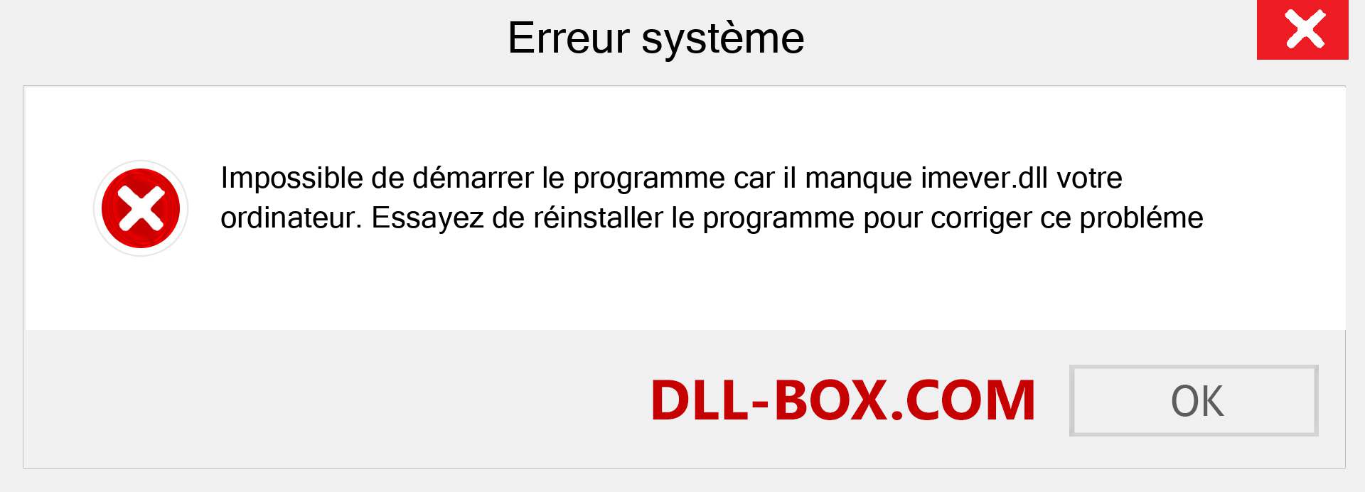 Le fichier imever.dll est manquant ?. Télécharger pour Windows 7, 8, 10 - Correction de l'erreur manquante imever dll sur Windows, photos, images