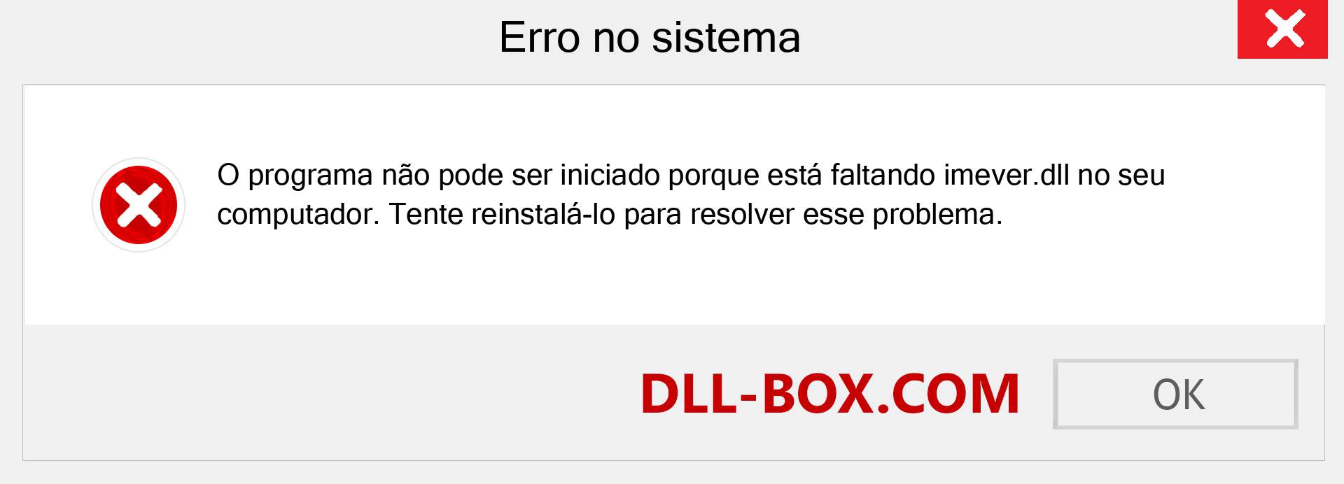 Arquivo imever.dll ausente ?. Download para Windows 7, 8, 10 - Correção de erro ausente imever dll no Windows, fotos, imagens